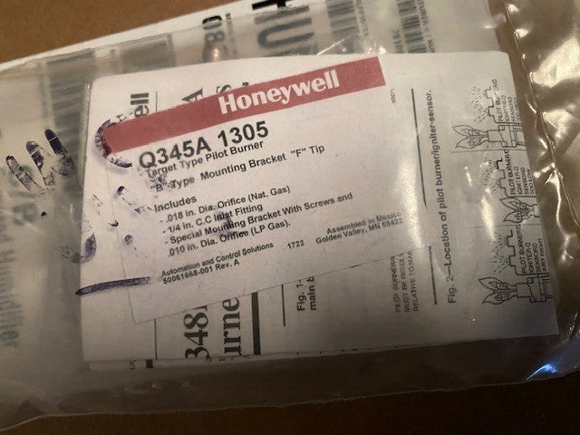 Honeywell Q345A1305 Natural Gas I.P. Pilot Burner S86 S860 S8610 S8670