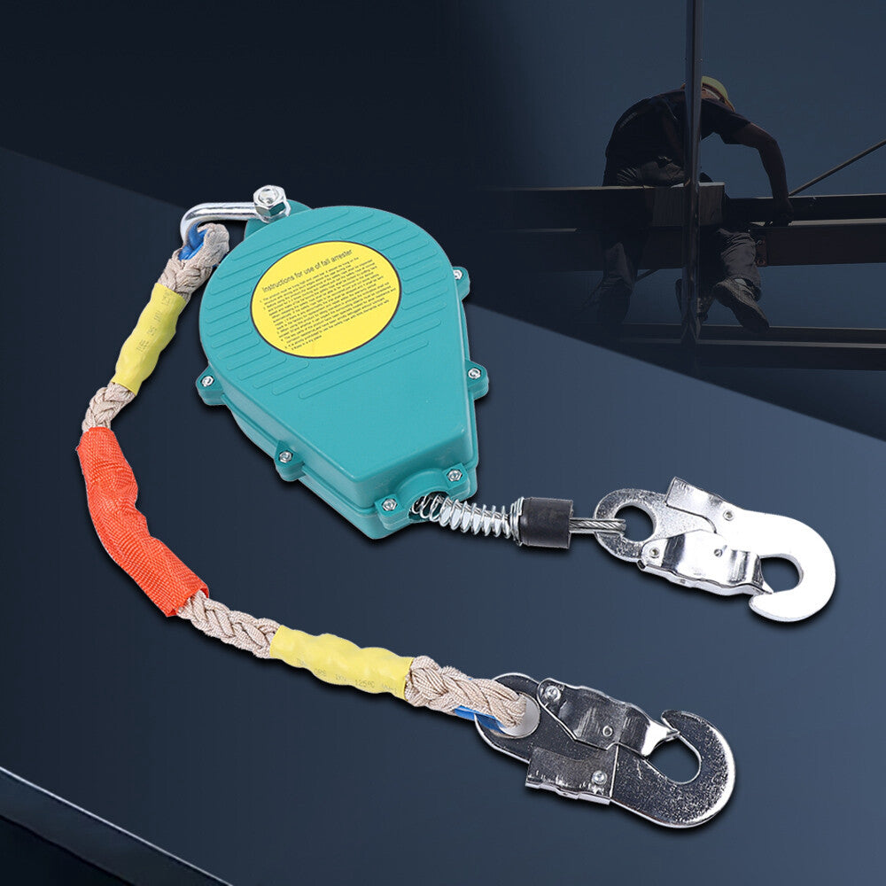 23 ft Self Retracting Lifeline Lanyard Fall Arrester Fall Protection 330lbs+Hook