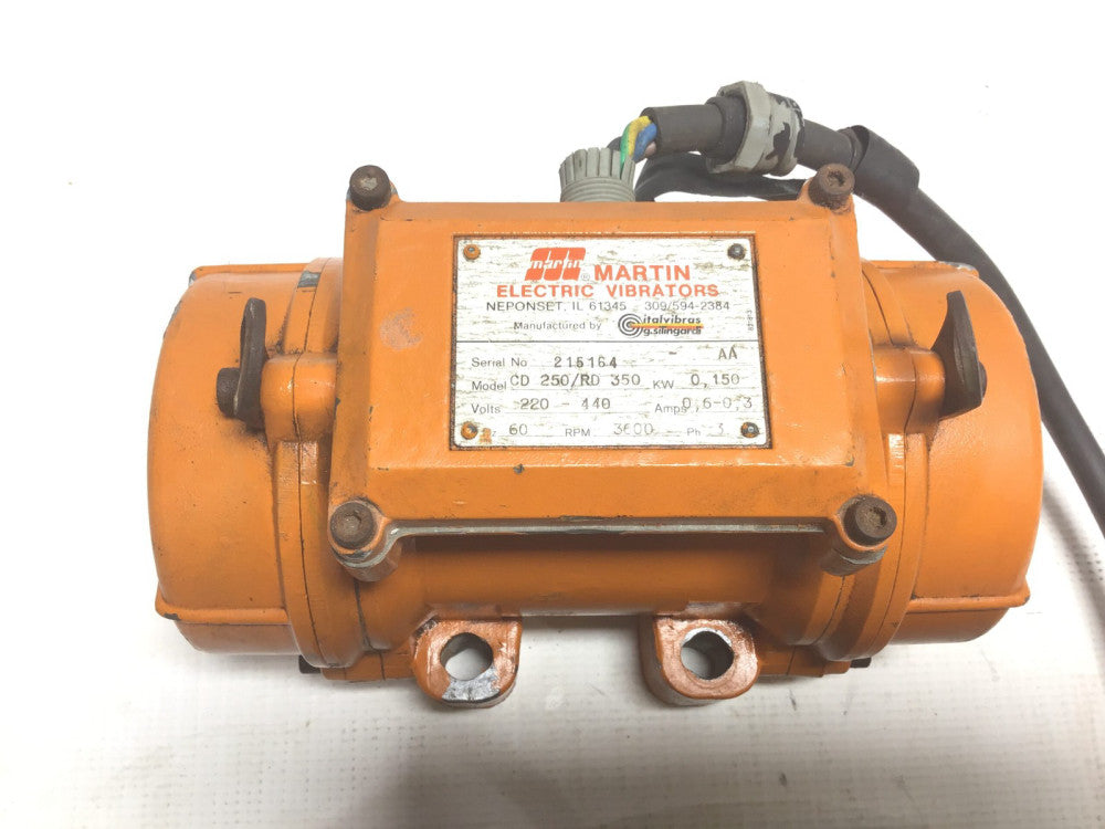 Martin CD 250/RD 350 Electric Vibrators 220-440 Volts 60Hz 3PH  3600RPM