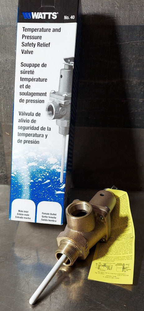 WATTS 40L 125210 125psi 210°F 3/4" Pressure & Temp. Safety Relief Valve 0153109 