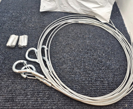 (QTY 2) Lithonia Lighting 163AMF IBAC120 M100: 10' Aircraft Cable Highbay Hook