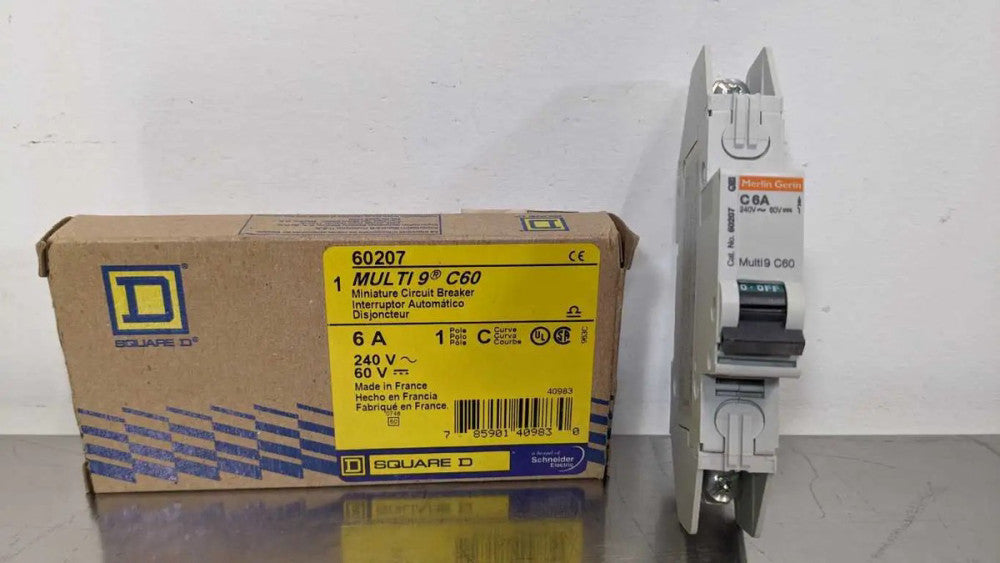 Square D 60207 Miniature Circuit Breaker 6A 240 VAC 60VDC Merlin Gerin