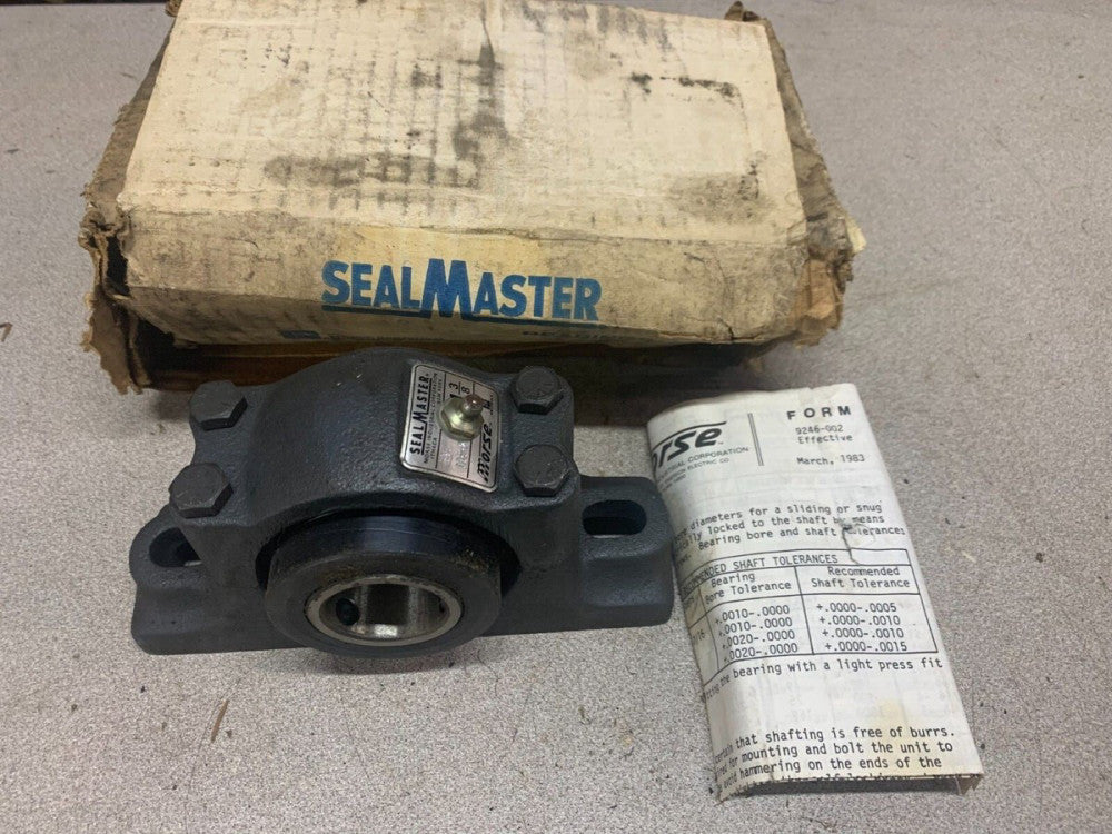 NEW IN BOX SEALMASTER PILLOW BLOCK BEARING 1-3/8" BORE RPB 106-2