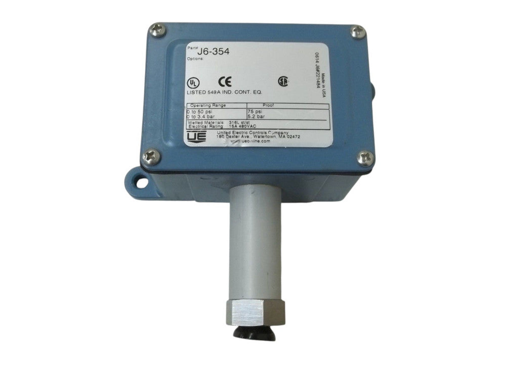 UNITED ELECTRIC J6-354 PRESSURE SWITCH NSNP