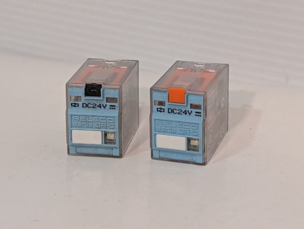 Lot of 2 Releco C7-A20DNX Miniature Relay, Ice Cube Plus, DC24V, 8 Pin