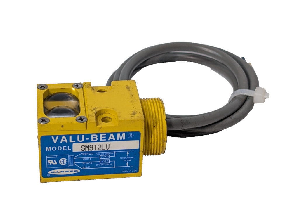 Banner Engineering SM912LV Valu-Beam Retroflective Sensor, 25171, Made in USA