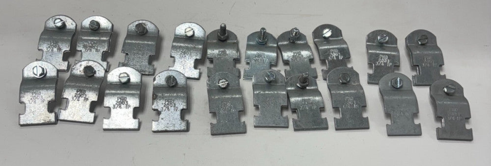 PHD SILVER PIPE CLAMP LOT OF 20 3/4" IPS-2003 ZINC PLATED STRUCT STRAP