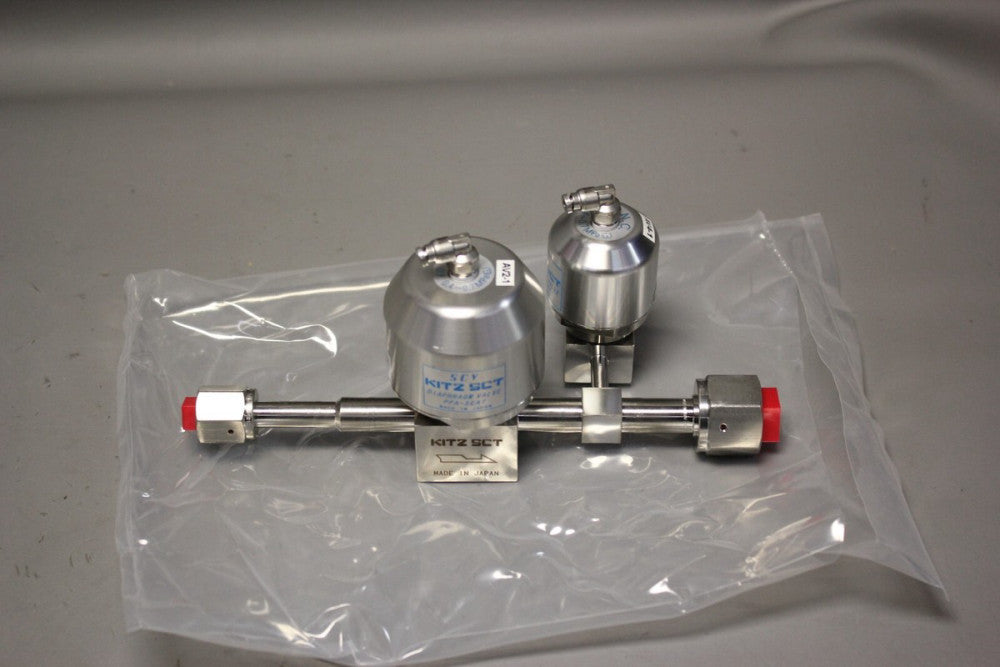 NEW SCV KITZ SCT DUAL 316 STAINLESS DIAPHRAGM VALVES PFA-SEAT 10K-1/4" 1/2"