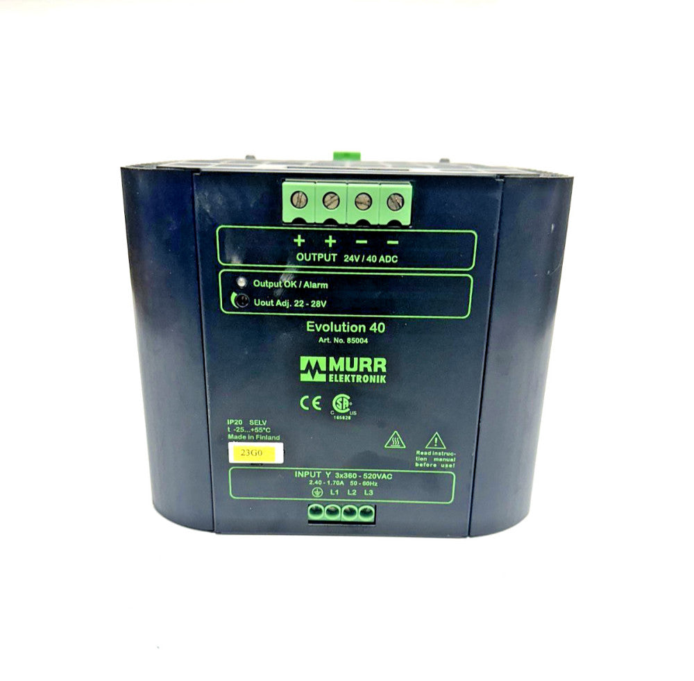 MURR ELEKTRONIK EVOLUTION 40 POWER SUPPLY 3-PHASE ART. NO# 85004
