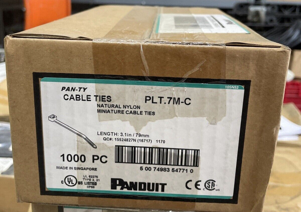 Panduit: PLT.7M-C, PLT.7M-M, White Cable Tie  1000pc