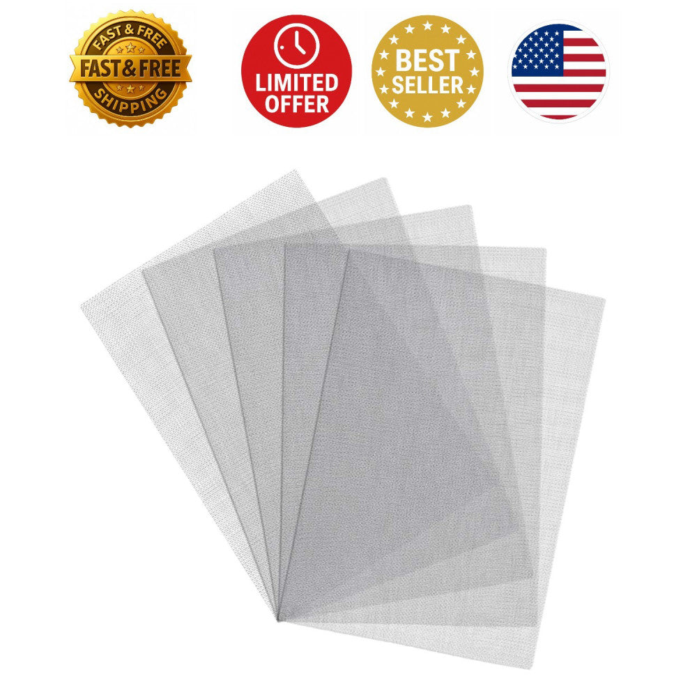 5-Pack Stainless Steel Wire Mesh Screens - 11.8" x 8.27" for Rodent Control