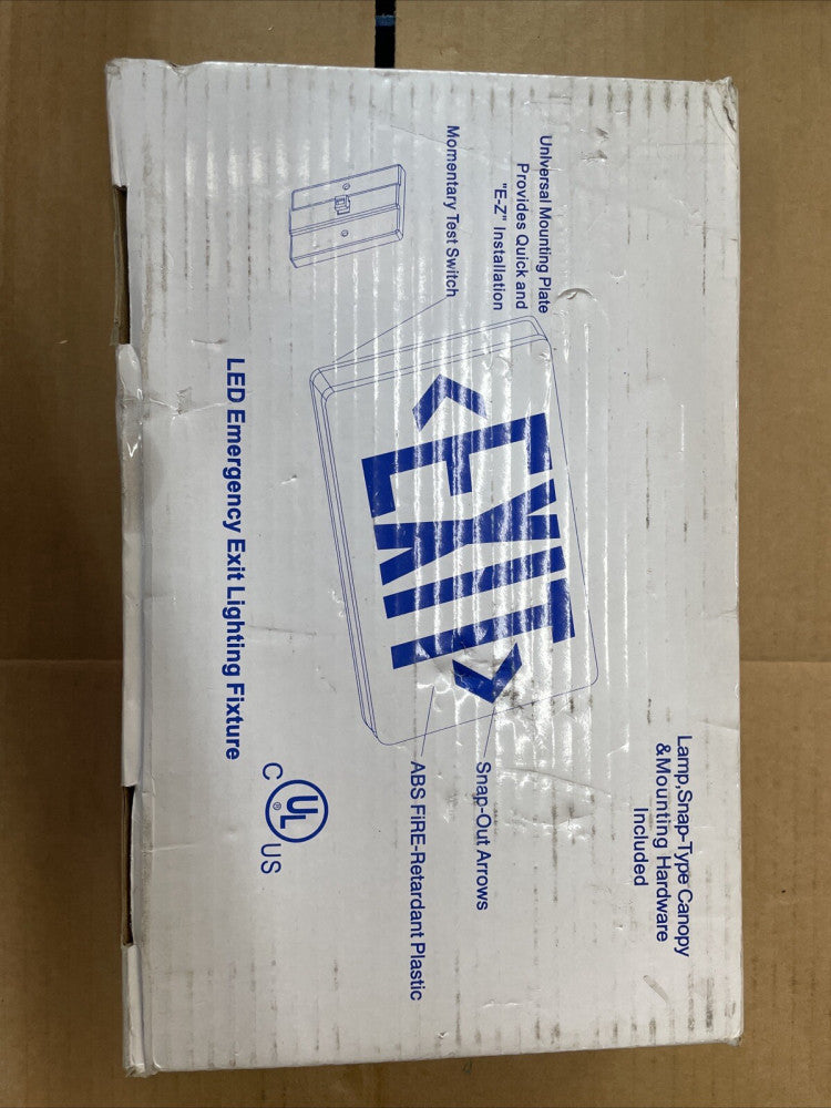 Slimline LED Thermoplastic Exit Sign Red GXUZRW-EM