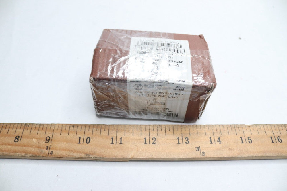 (100-Pk) Brighton Best Machine Screw Pan Head Phillips Steel 10-24 x 1" 587431 