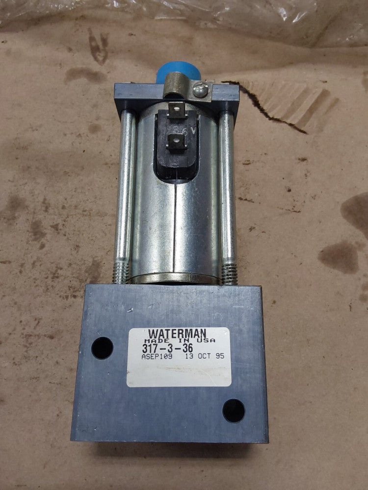 NOS Waterman Parker-Hannifin Solenoid Valve 317-3-36 E111