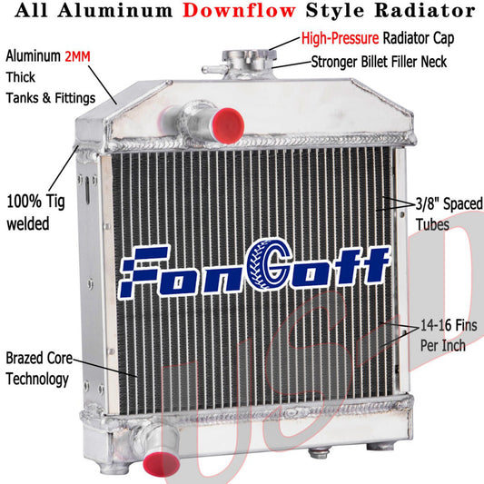 3 Row 52mm Radiator for Kubota L-Series L175 L185 L1500 L1501 L1801 15221-72060