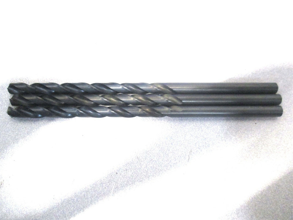 Chicago-Latrobe (50411) K .281 x 6-1/4 2-Flute RH HSS Taper Length Drill - 3 PC