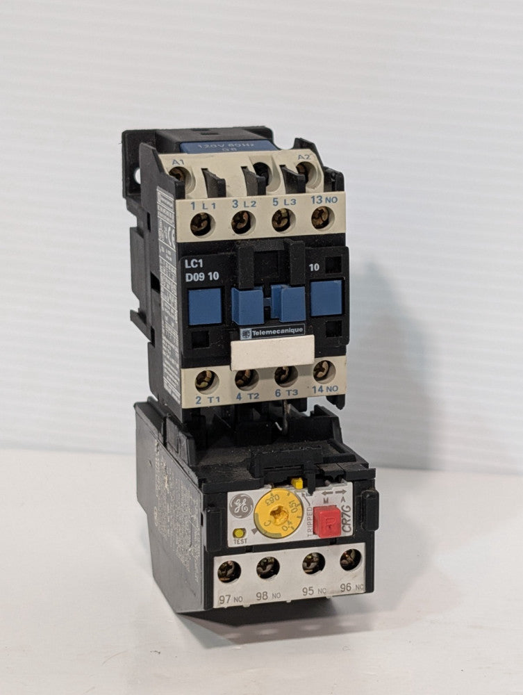 GE General Electric CR7G1WG & Telemecanique LC1 D09 Motor Contactor, as shown