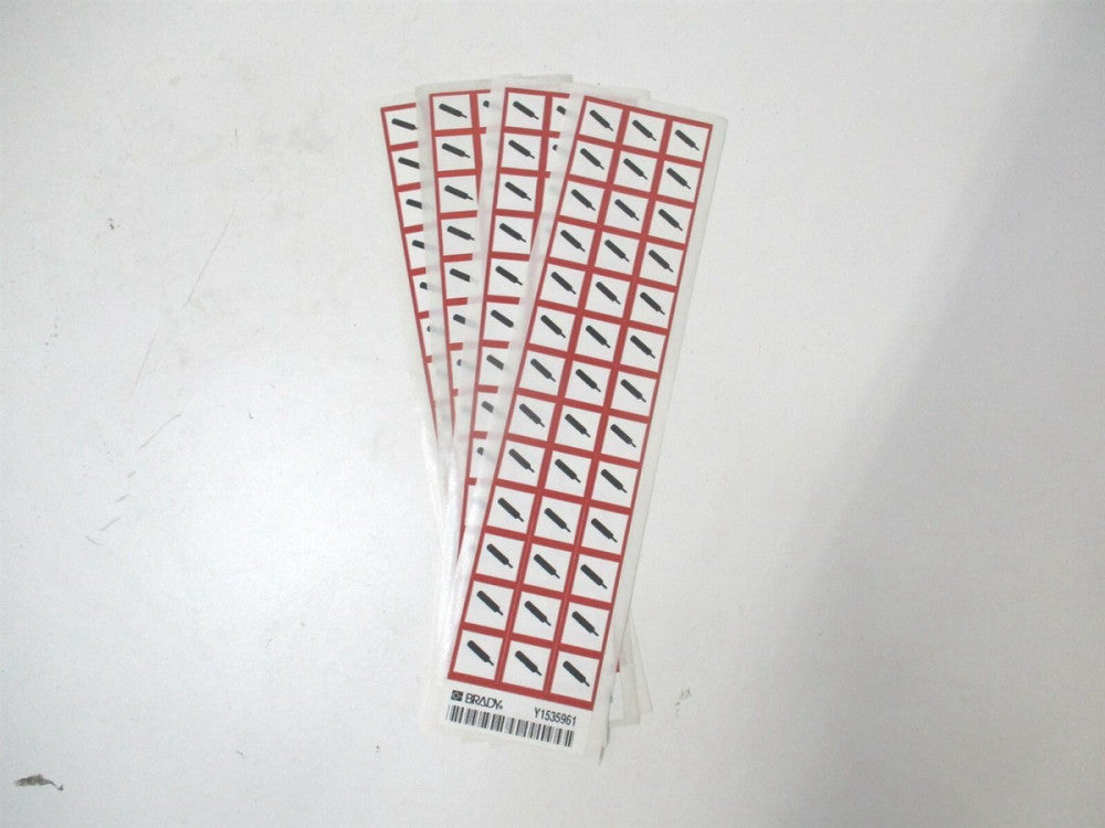 Brady (118887) 5/8" x 5/8" Write on Surface GHS Label 39ct. - Lot of 4