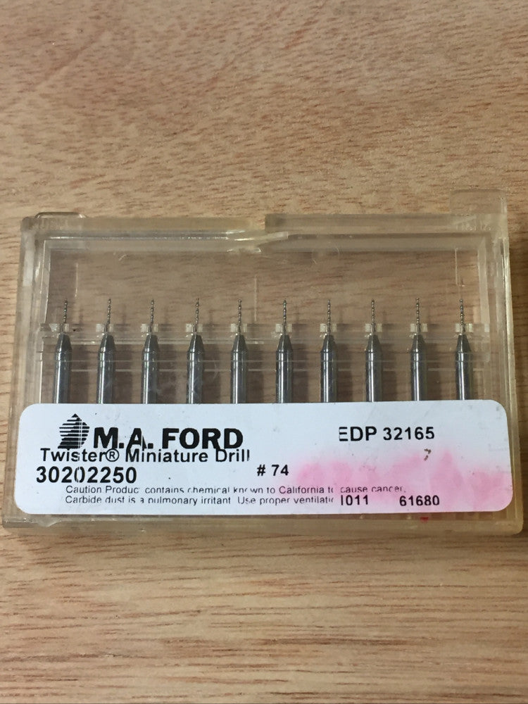 New Lot Of 10 M. A. Ford #74 Carbide Drill Bits 30202250
