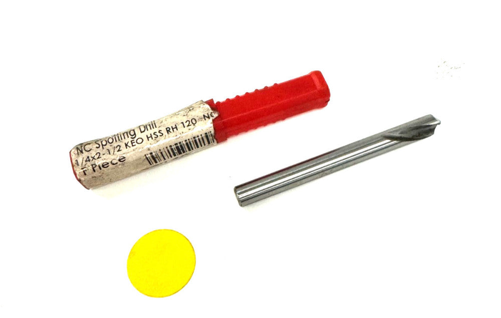 NC  SPOTTING DRILL 1/4" X 2-1/2 KEO HSS RH 120