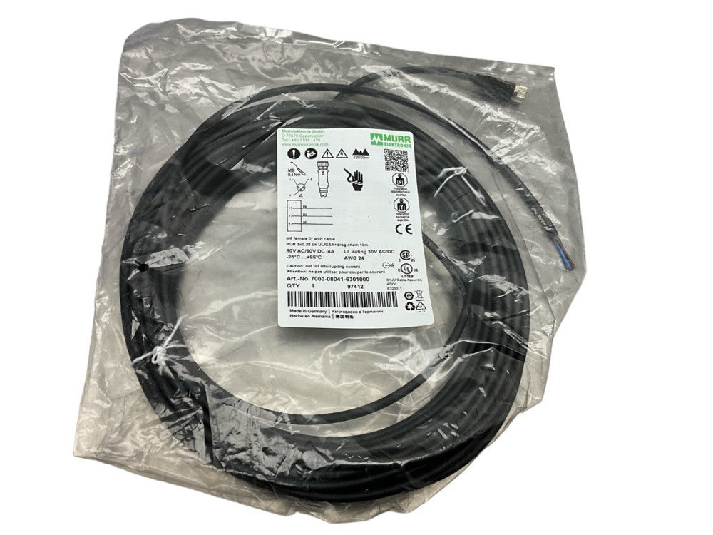 Murr Elektronik 7000-08041-6301000 M8 Female w/cable 3-PIN 10 Meter