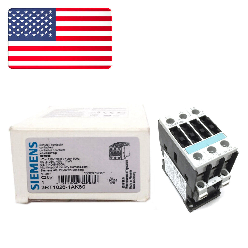 NEW Siemens 3RT1026-1AK60 Contactor 3RT10261AK60 - US Stock