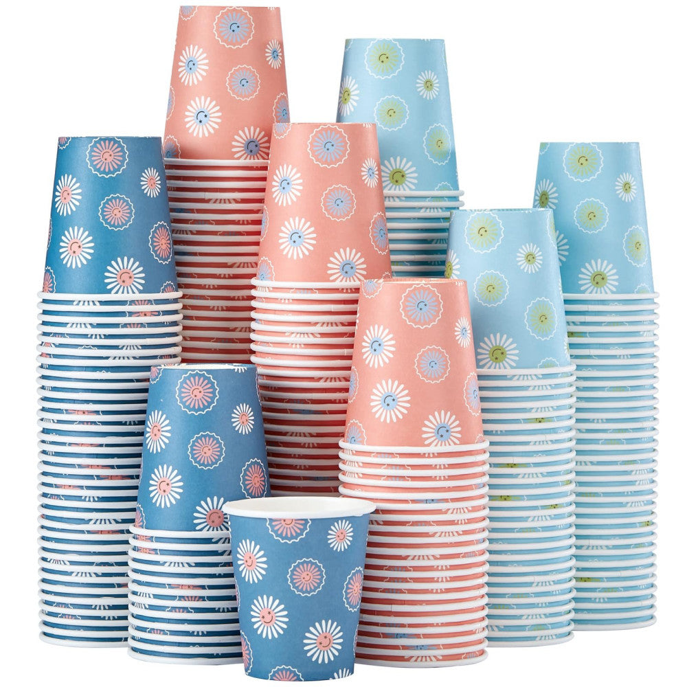 300 Pack 5 oz Paper Cups, Disposable Bathroom Cups, Small Mouthwash Cups, Hot...