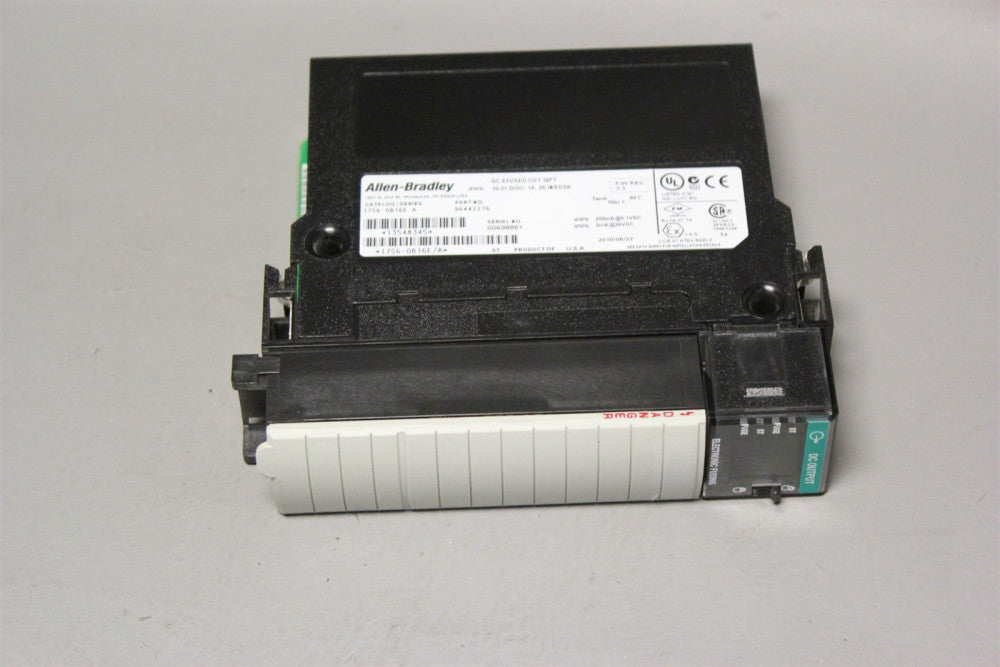 ALLEN BRADLEY DC OUTPUT FUSING PLC MODULE 1756-OB16E A F/W REV. 3.3