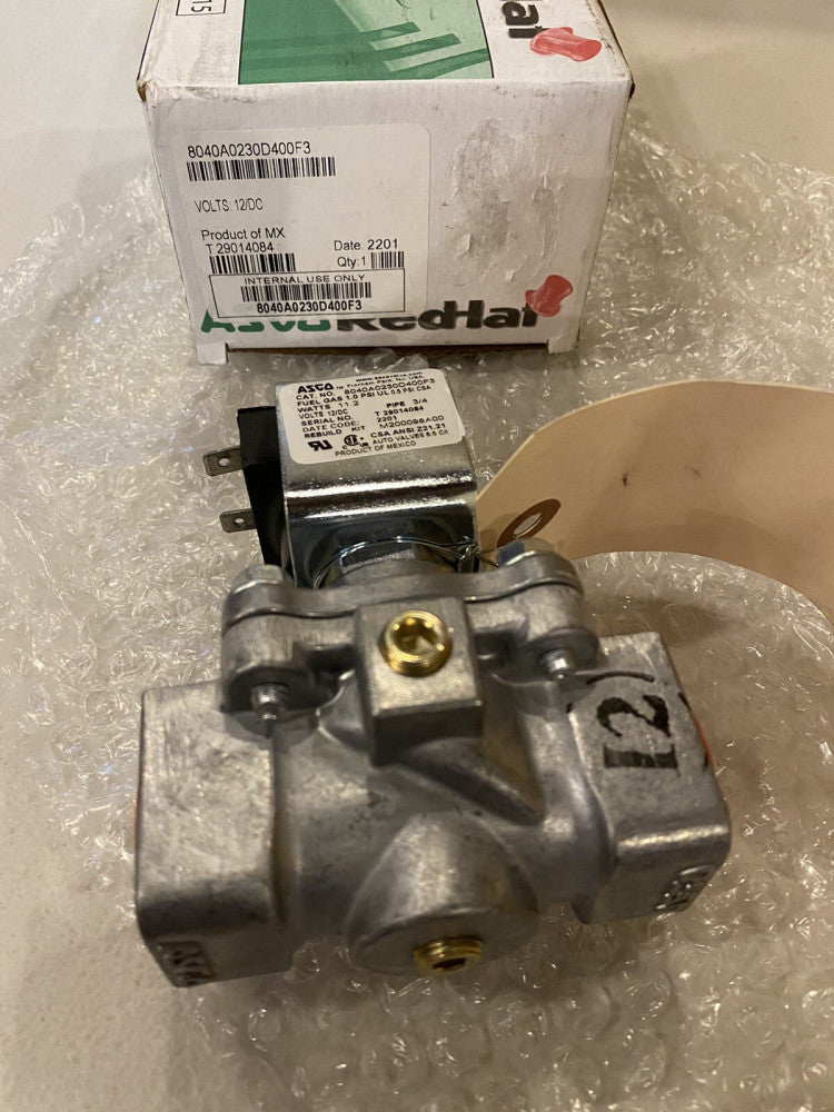 ASCO 8040A0230D400F3 Solenoid Valve, 3/4 Npt, Normally Closed, 120/60 110/50