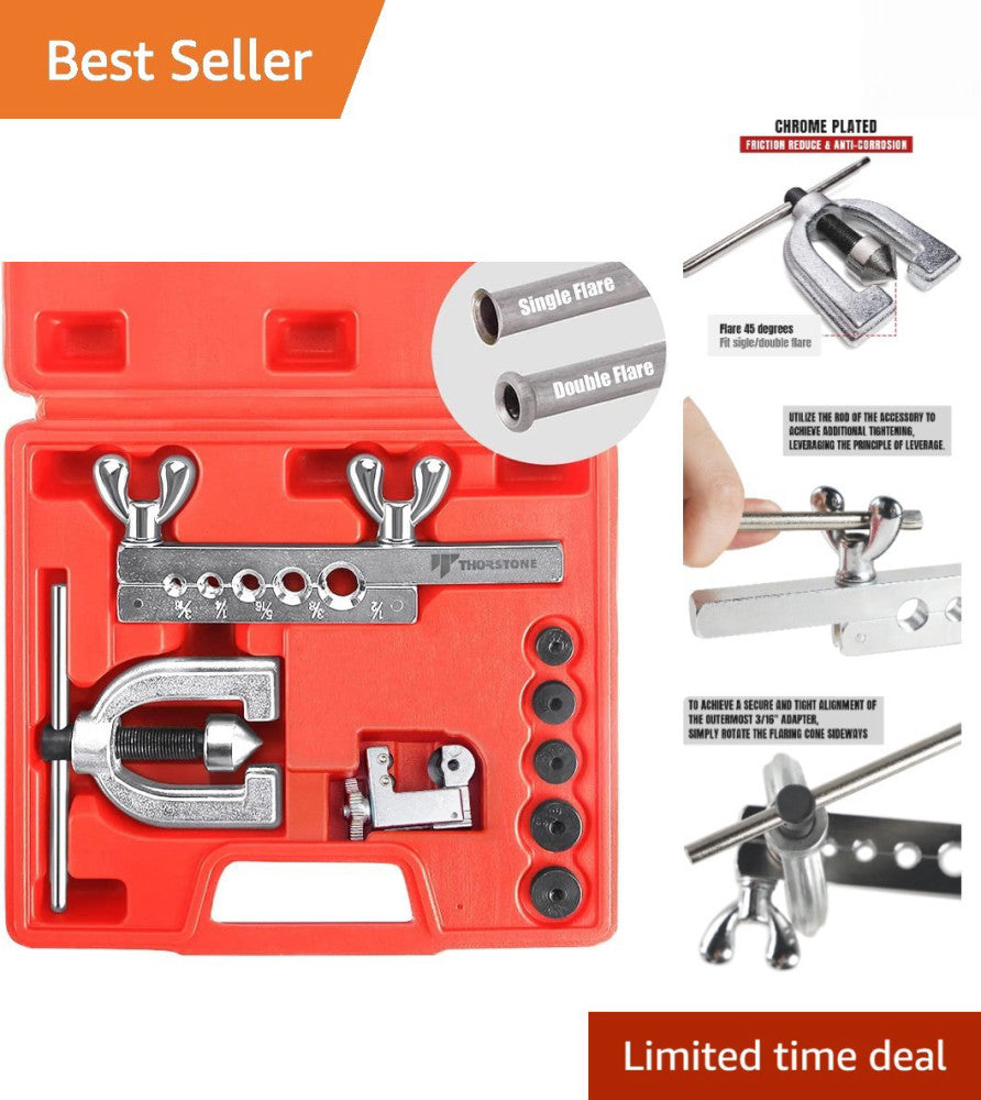Flaring Tool Kit for Brake Line & Brass Tubing - Lightweight & Versatile