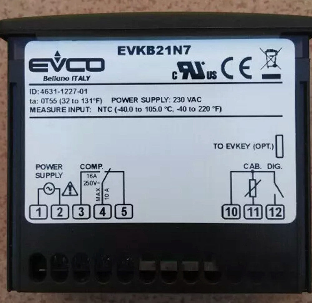 One Brand New EVCO EV3X21N7 = EVKB21N7 Temperature Controller