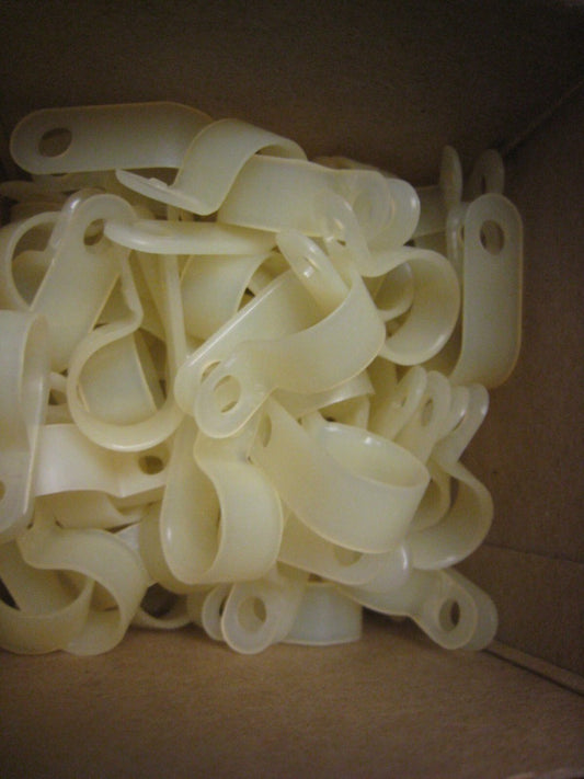 100 HEYCO Cable Clamp R-Type  1/2-Inch W/Screws Nylon Screw Mount Cord Fastener
