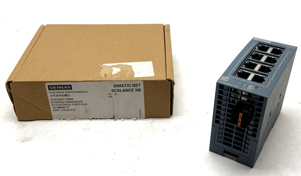 Siemens 6GK5008-0BA10-1AB2 SCALANCE XB008 Unmanaged Industrial Ethernet Switch