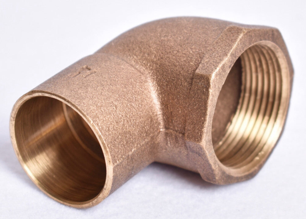 Brass 90 Deg Elbow 1-1/4” C x 1-1/4" FNPT