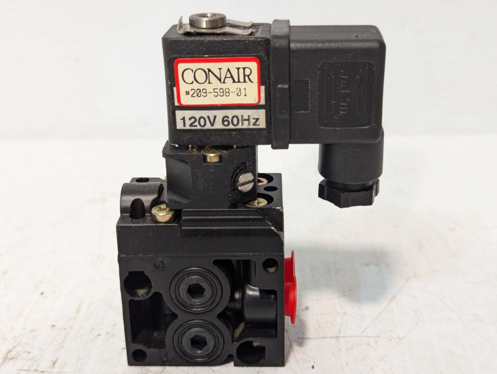 CONAIR 209-598-01 Solenoid 3 Way Valve, 120V-60Hz