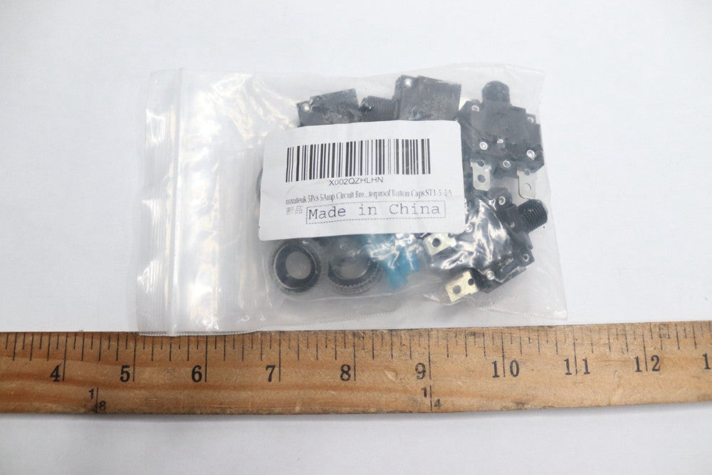 (5-Pk) Mxuteuk Thermal Circuit Breakers w/ Quick Connect Terminals 5A 125/250VAC