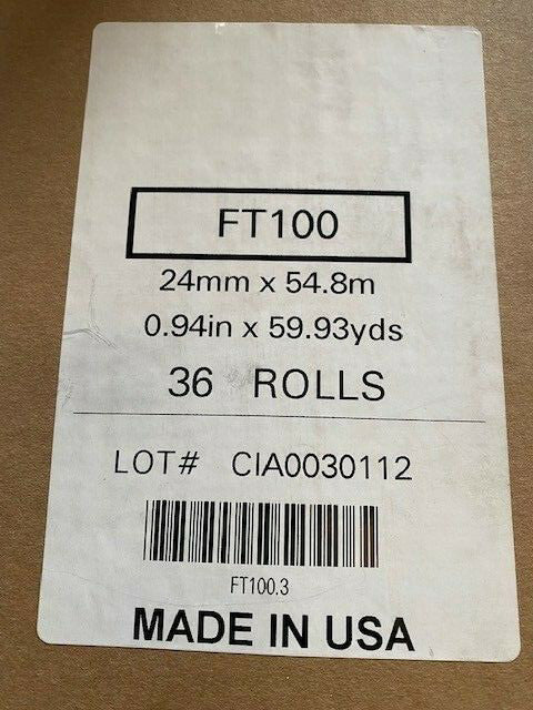 (Case of 36) FT100 1" x 60 yrds (24mm x 54.8) Filament Tape 