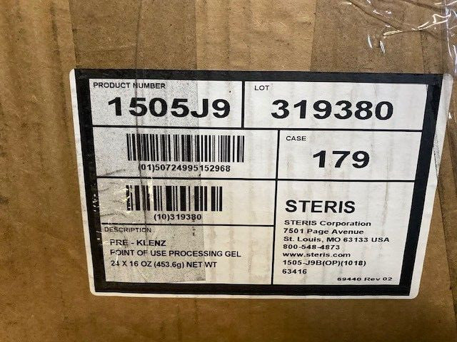 (23 Pack)  Steris 1505J9 Pre-Klenz Point Of Use Processing Gel 16 oz