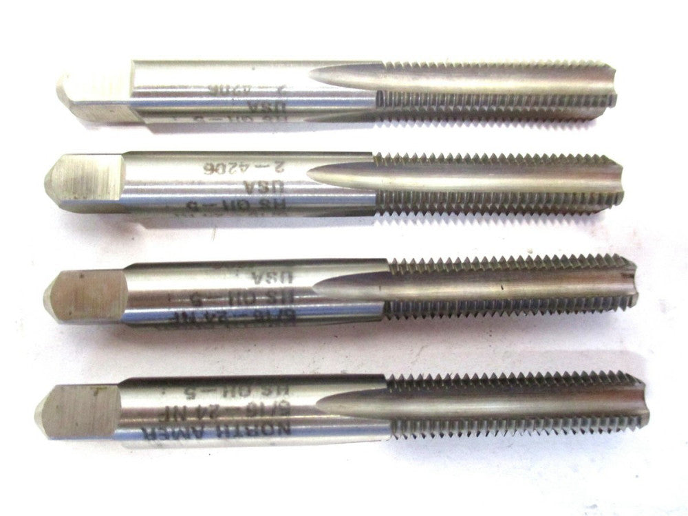 NA Tool (17651) 5/16-24 x 2-3/4 4-Flute RH HSS Bottom Hand Tap - 4 QTY