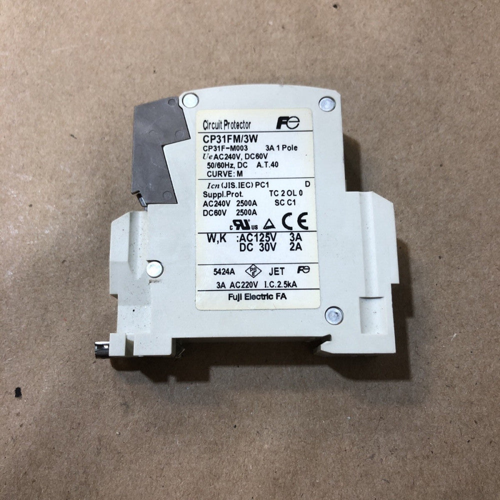 Fuji Electric CP31FM/3W  Circuit Breaker 3A 1P 250VAC