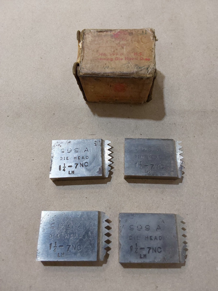 TB 999 A 1 1/4-7 NC Pipe Opening Die Head Dies  Lot of 4 