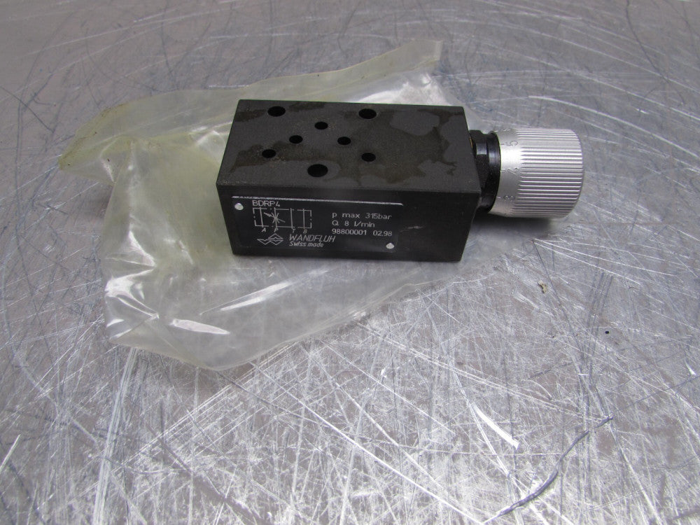 WANDFLUH BDRP4 , HAND OPERATED PRESSURE VALVE, 315 bar ,NEW! MAKE OFFER!