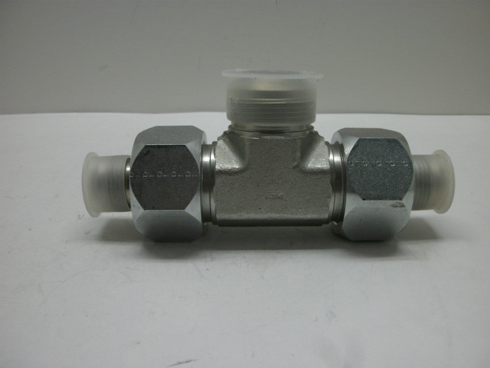 PARKER UNION TEE JIC 1-1/16" MALE X1-1/16" MALE X 1-5/8" MALE 37 DEG FLARE NNB