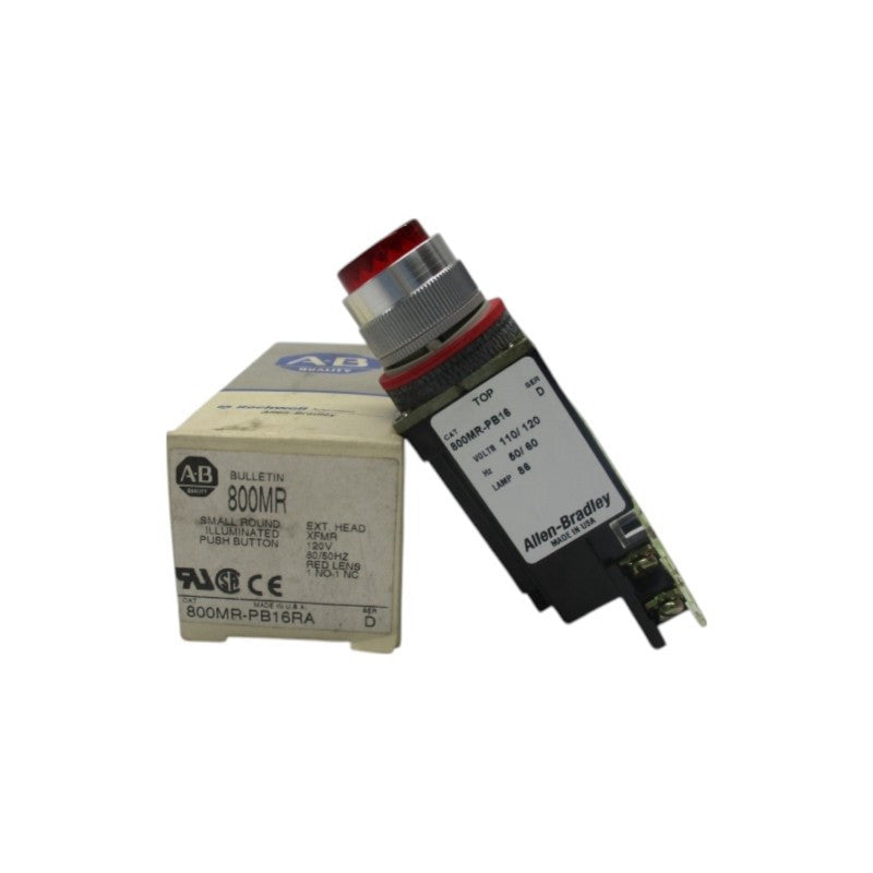 ALLEN BRADLEY 800MR-PB16RA SER. D 110/120V (GY/BL) NSMP