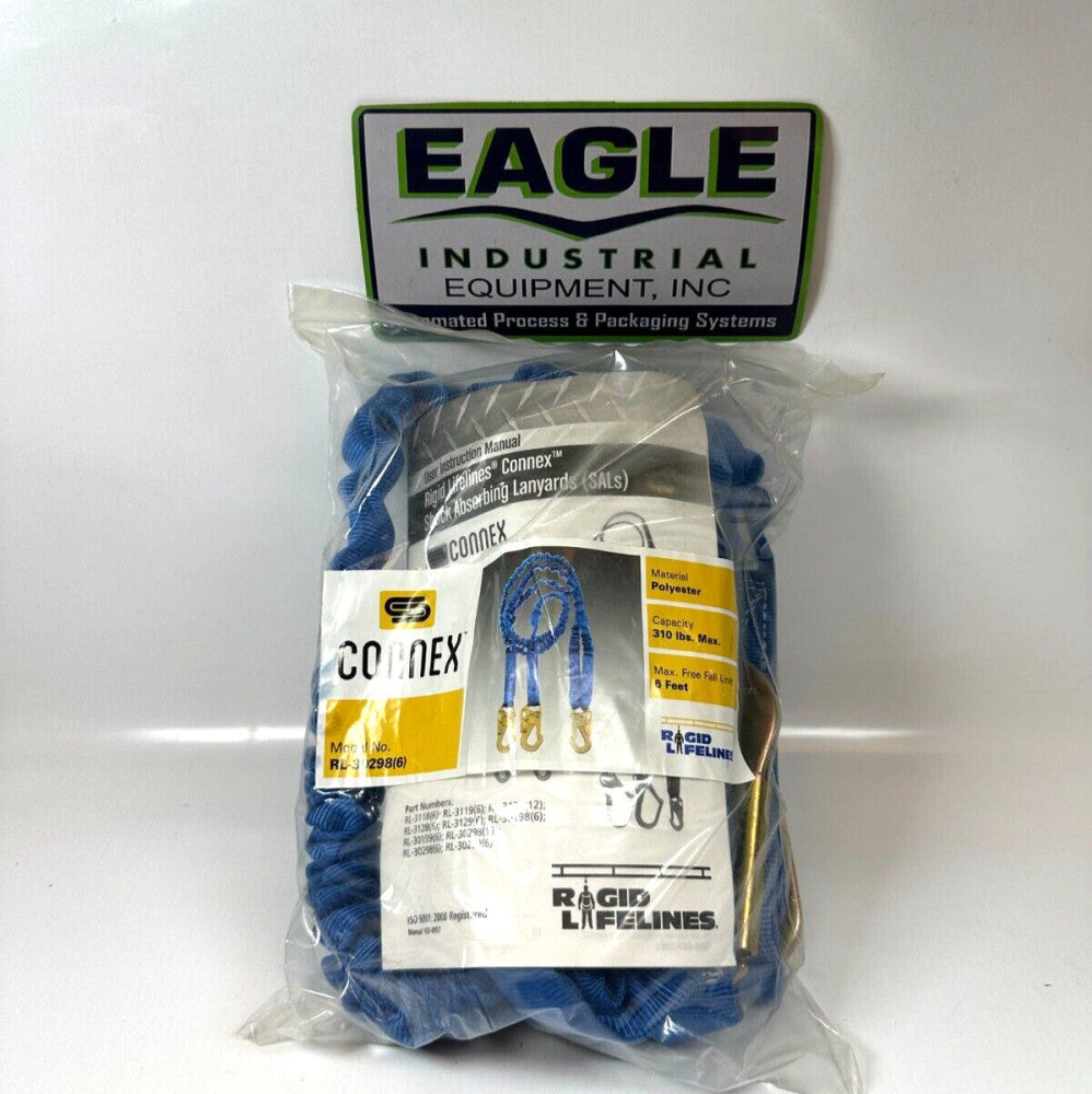 Connex #RL-30298(6) Rigid Lifelines 6" Twin Leg Shock Absorbing Lanyards NEW