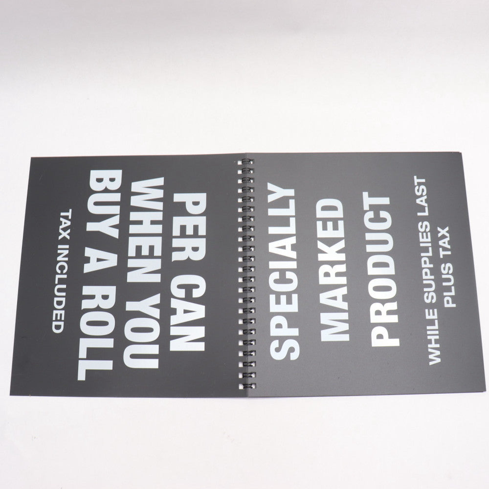 Spiral Bound Flip Chart Signage Black White - Flip Chart Only / As Shown