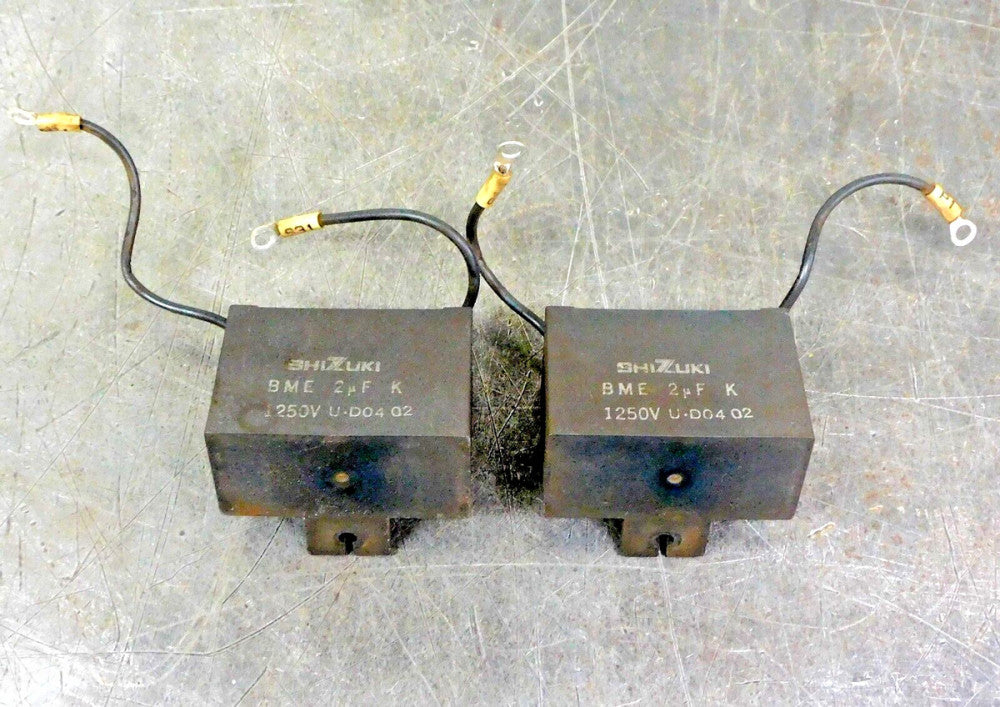 SHIZUKI BME2FK Capacitor 1250 V U D04 02 Lot of Two (2)