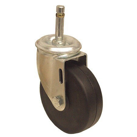 Zoro Select P12s-R040d-Sg2 Stem Caster,150 Lb. Load,Black Wheel