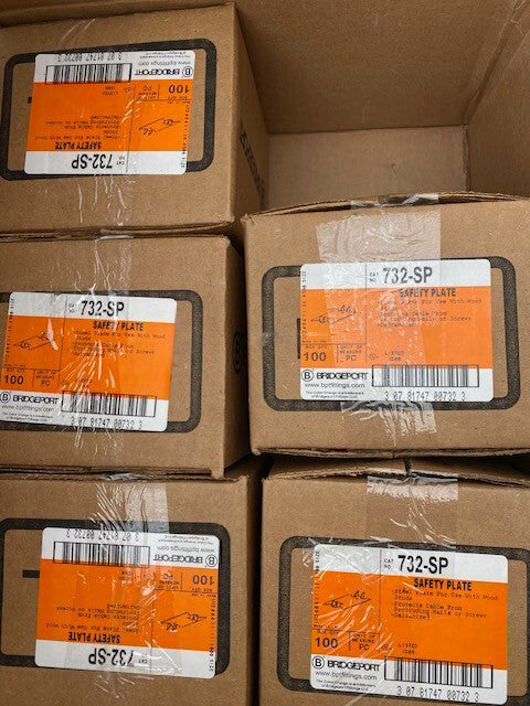 (500 PACK) BRIDGEPORT NAILPLATE GALVANIZED SAFETY PLATE 1-1/2"x 2-3/4" 732-SP
