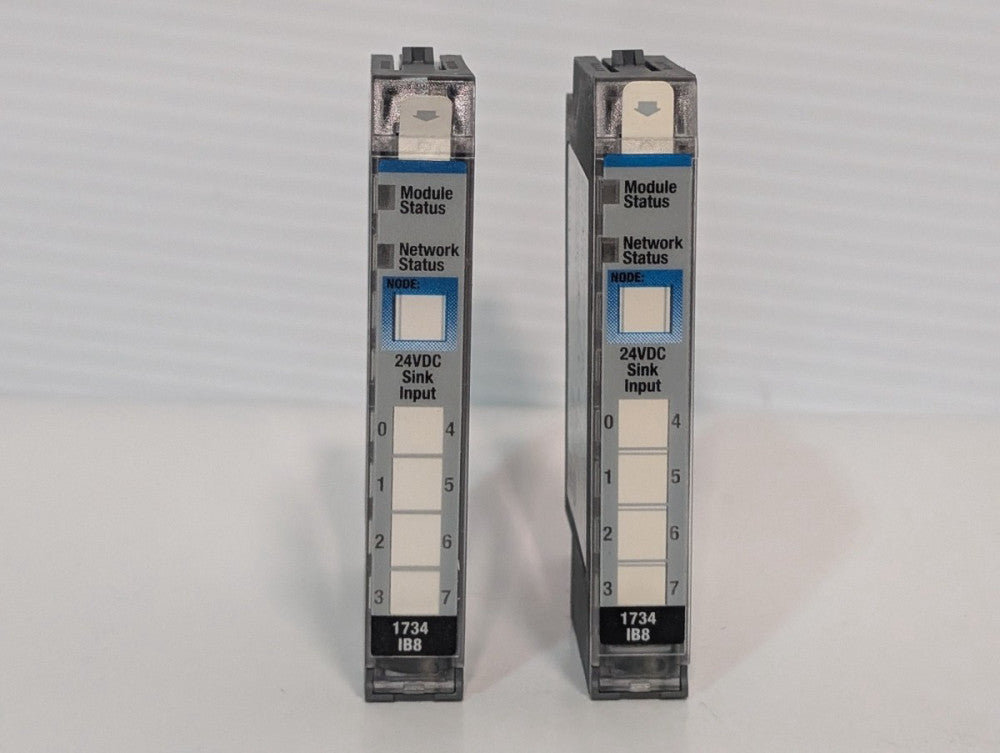 Pair of Allen-Bradley 1734-IB8 8-Point Digital Input Module 8 Sinking Inputs